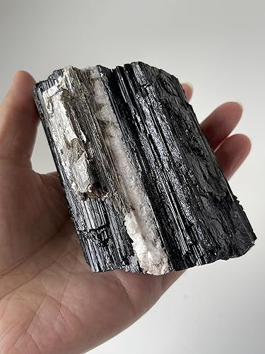 Miniatura 5 de Trozovarillatronco de turmalina negra de 0.5-1 lb  Cristal de turmalina negra áspera natural, racimo de turmalina negra cruda, piedra de turmalina