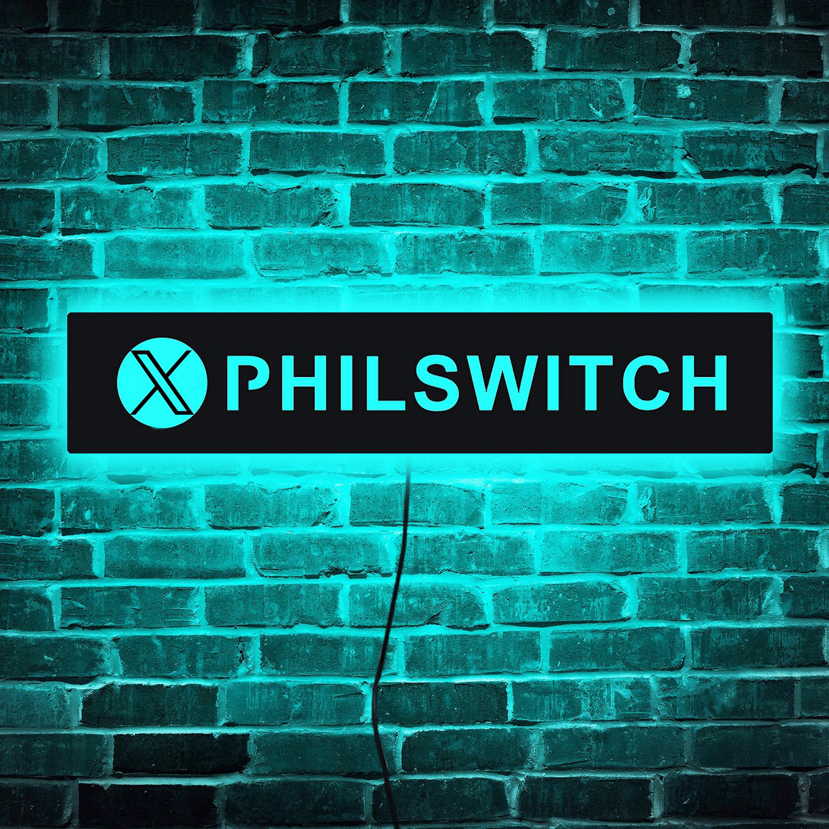 Custom X LED Sign, Personalized Twitter Username Neon Sign, Modern Home Decor, Gamer Room Lighting, Gaming Gift for Man, Gamer Tag