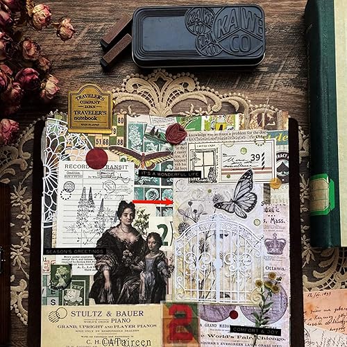 Miniatura 5 de CATaireen - Recortes, calcomanías y tarjetas de papelería de estilo periódico antiguo