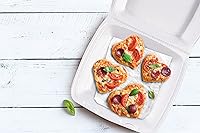 Vista 2 de Dart 85HT1R Med - Contenedor con bisagras de espuma perforada, 8.50 pulgadas, color blanco