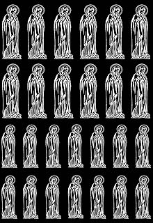 Madonna White Fused Glass Decals