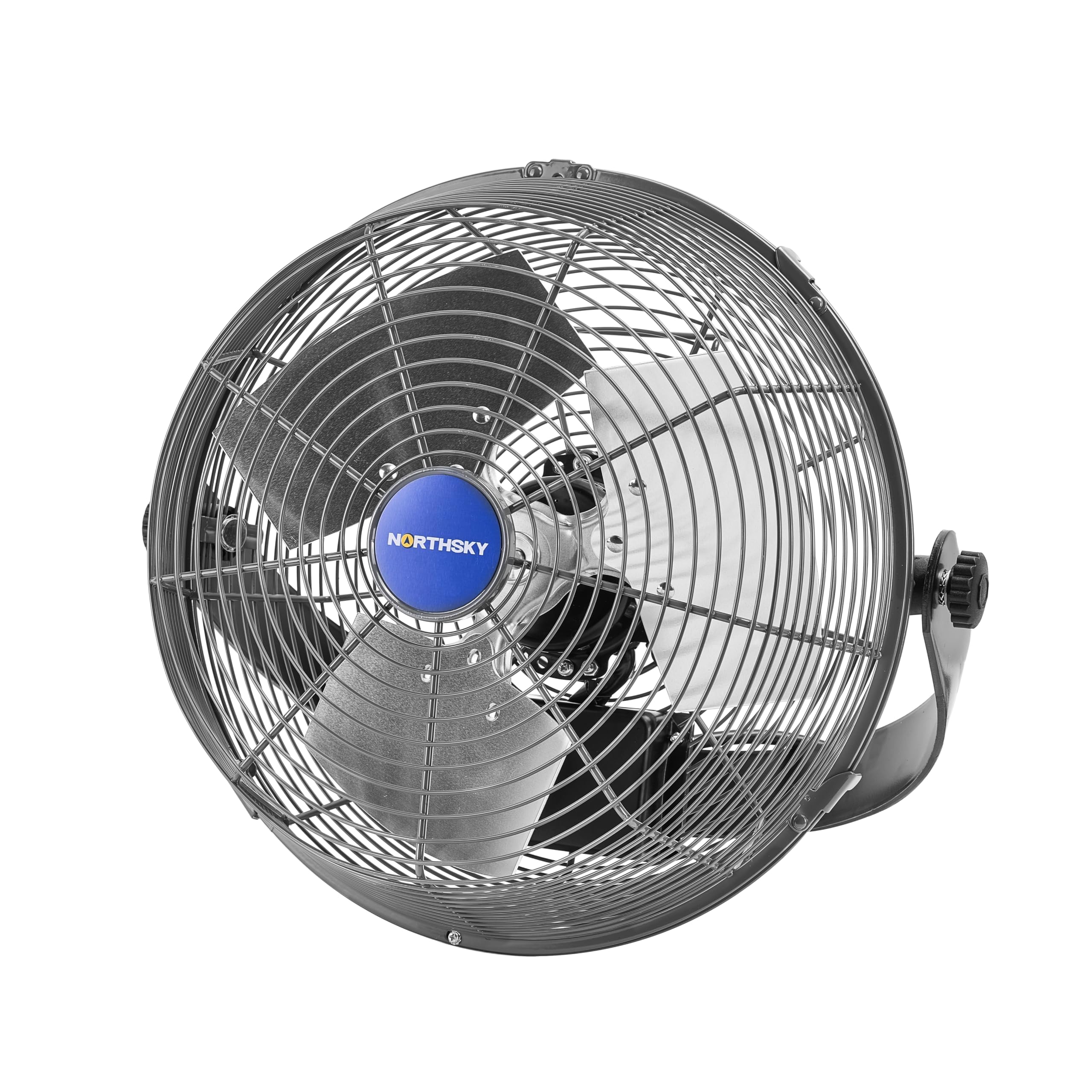 NORTHSKY 12" Industrial Wall Fan, 3 Speeds, 2400 CFM High Velocity Wall Mount Fan, 1/8 HP, 360° Head Hit, Ideal for Greenhouse, Workshop, Garage, Commercial Use, UL Listed