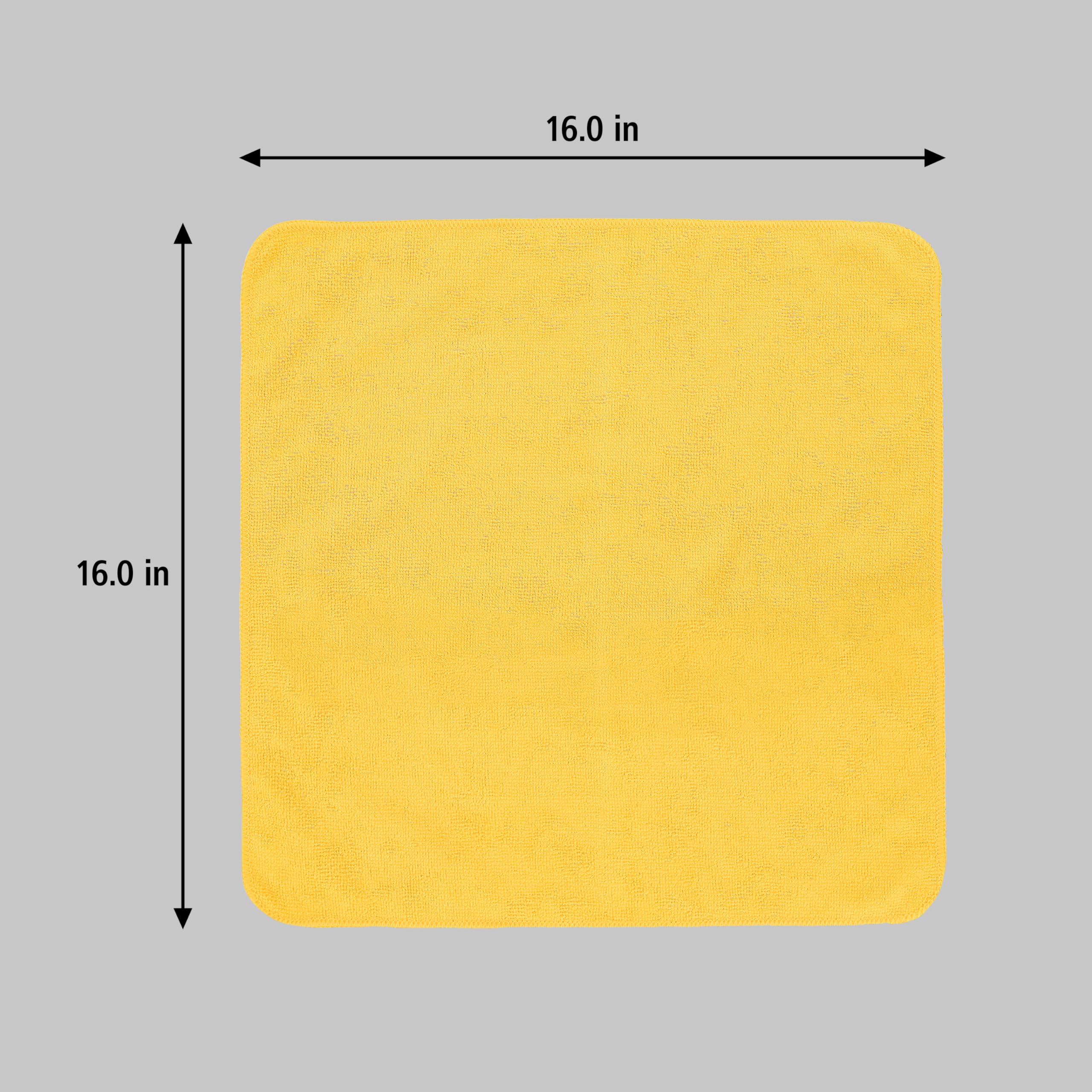Rubbermaid Commercial 1820584 tkanina z mikrofibry ekonomiczna, 40 cm x 40 cm, żółty (opakowanie 24 szt.)
