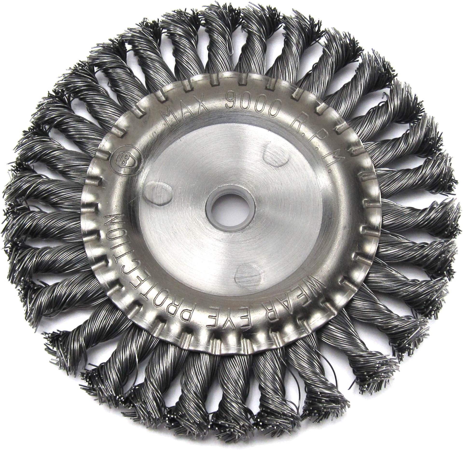 6-Inch Knotted Twisted Wire Wheel Heavy Duty