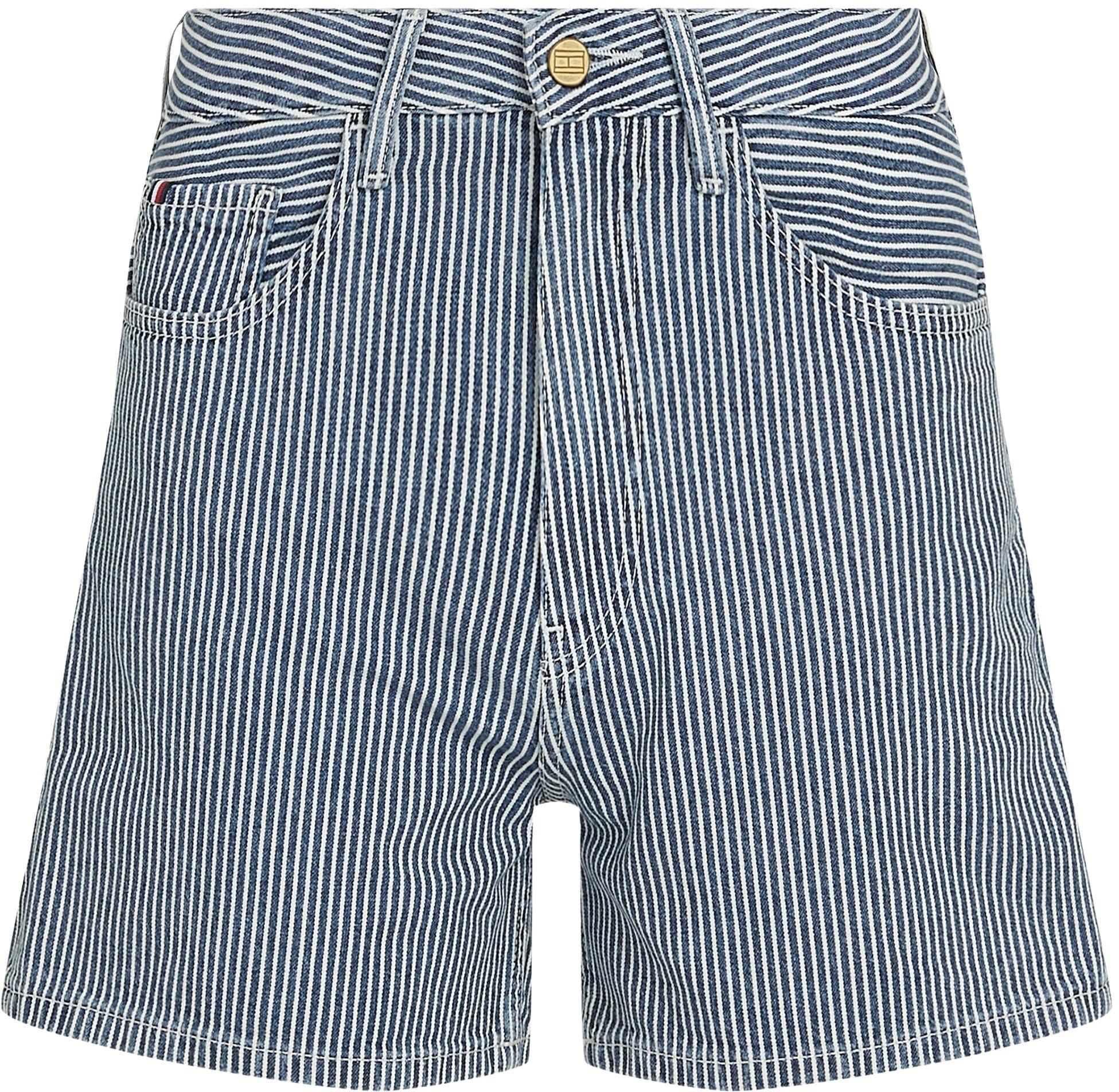Tommy Hilfiger Donna Pantaloncini in Jeans Mini Jaz Vita Alta