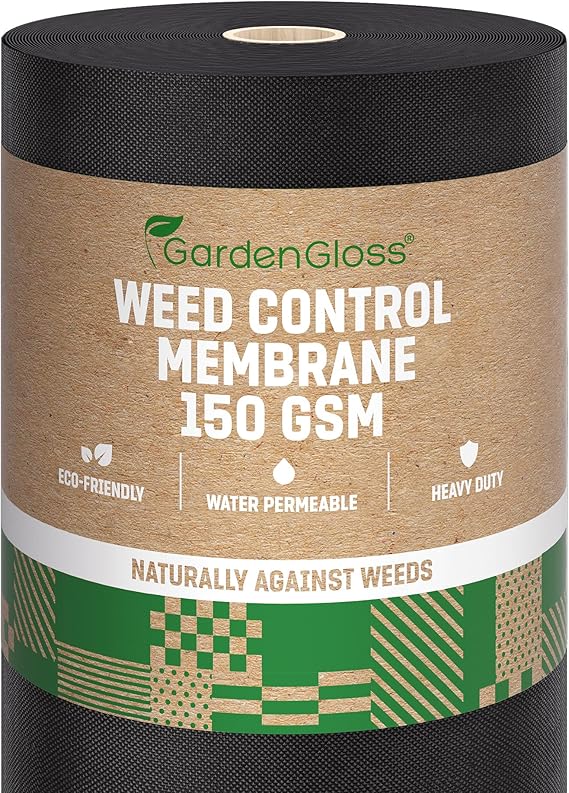 GardenGloss 25m² Weed Control Membrane Heavy Duty (150gsm) Water