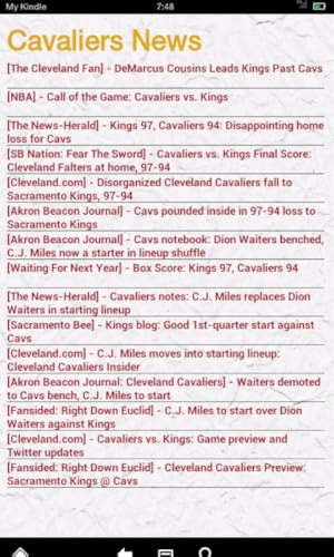 Cleveland Basketball News(Kindle Tablet Edition)