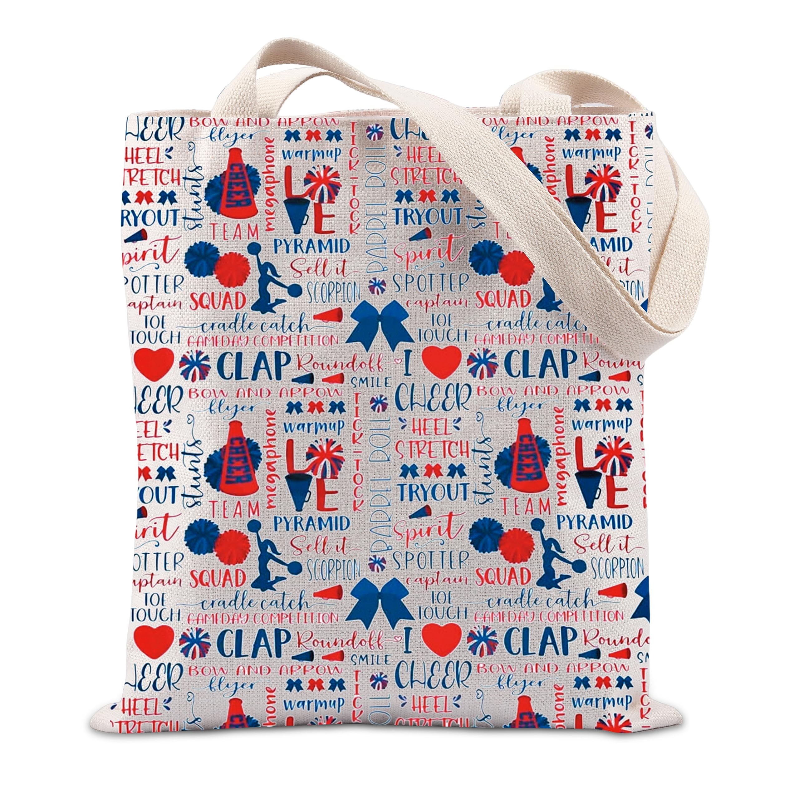 TIIMGCheerleader Gift Cheer Handbag Cheer Mom Gift Cheer Coach Gift Cheer Tote Bag for Girls Daughter