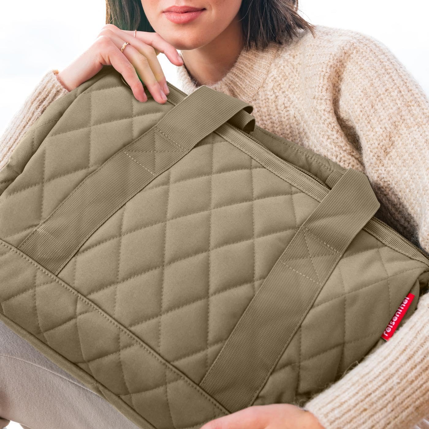 Reisenthel MS5046 ALLROUNDER M RHOMBUS OLIVE Gym Bag Femme RHOMBUS OLIVE Taille Unica