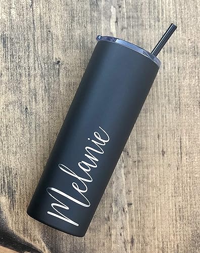 Miniatura 3 de Vaso personalizado de acero inoxidable de 20 onzas, grabado con láser, popote y tapa incluida, aislamiento al vacío, regalo para profesores, día de