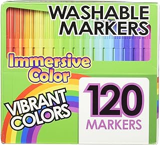 Immersive Color Washable Water Soluble Ink Markers Set (Box OF 120)