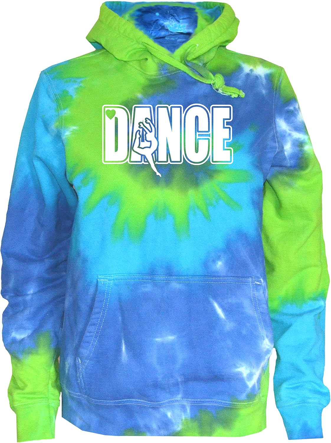 JANT girl Dance Tie Dye Sweatshirt - Dancer with Heart Logo