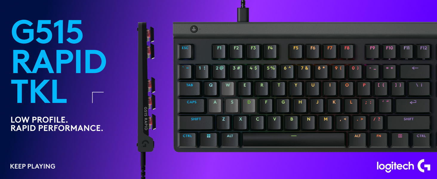 Amazon.com: Logitech G515 Rapid TKL Low-Profile Wired Gaming