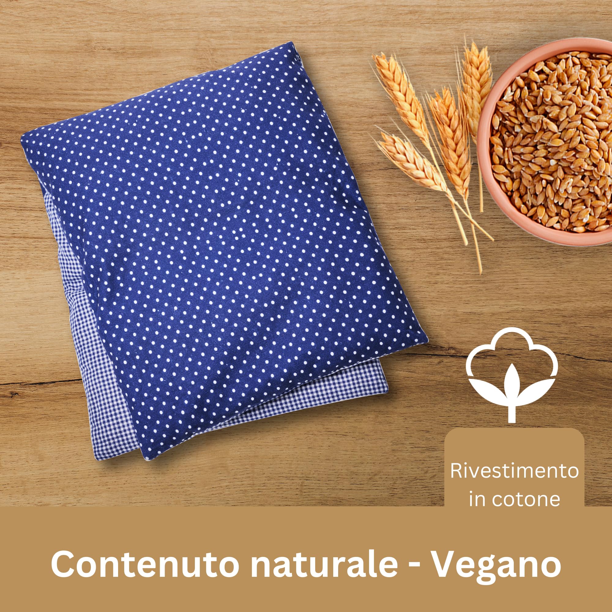 IEA Medical– Cuscino di grano 20 x 53 cm| cuscino termico | cuscino cervicale riscaldante | cuscino riscaldante | cuscino termico microonde