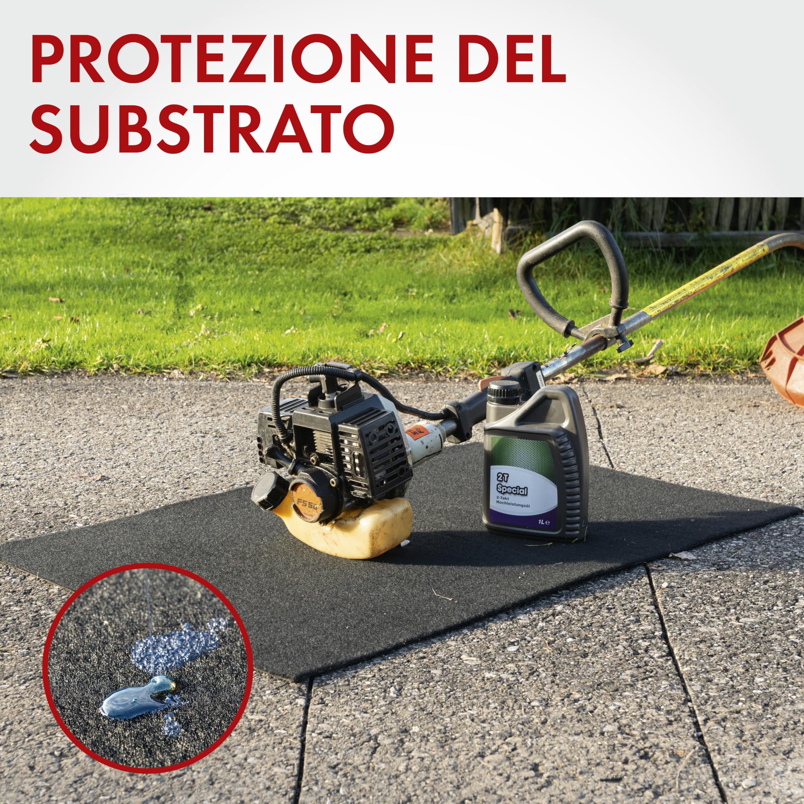 Walser Tappetino Premium per la Raccolta dell'olio 100x200 cm, sottotappeto per banco da Lavoro