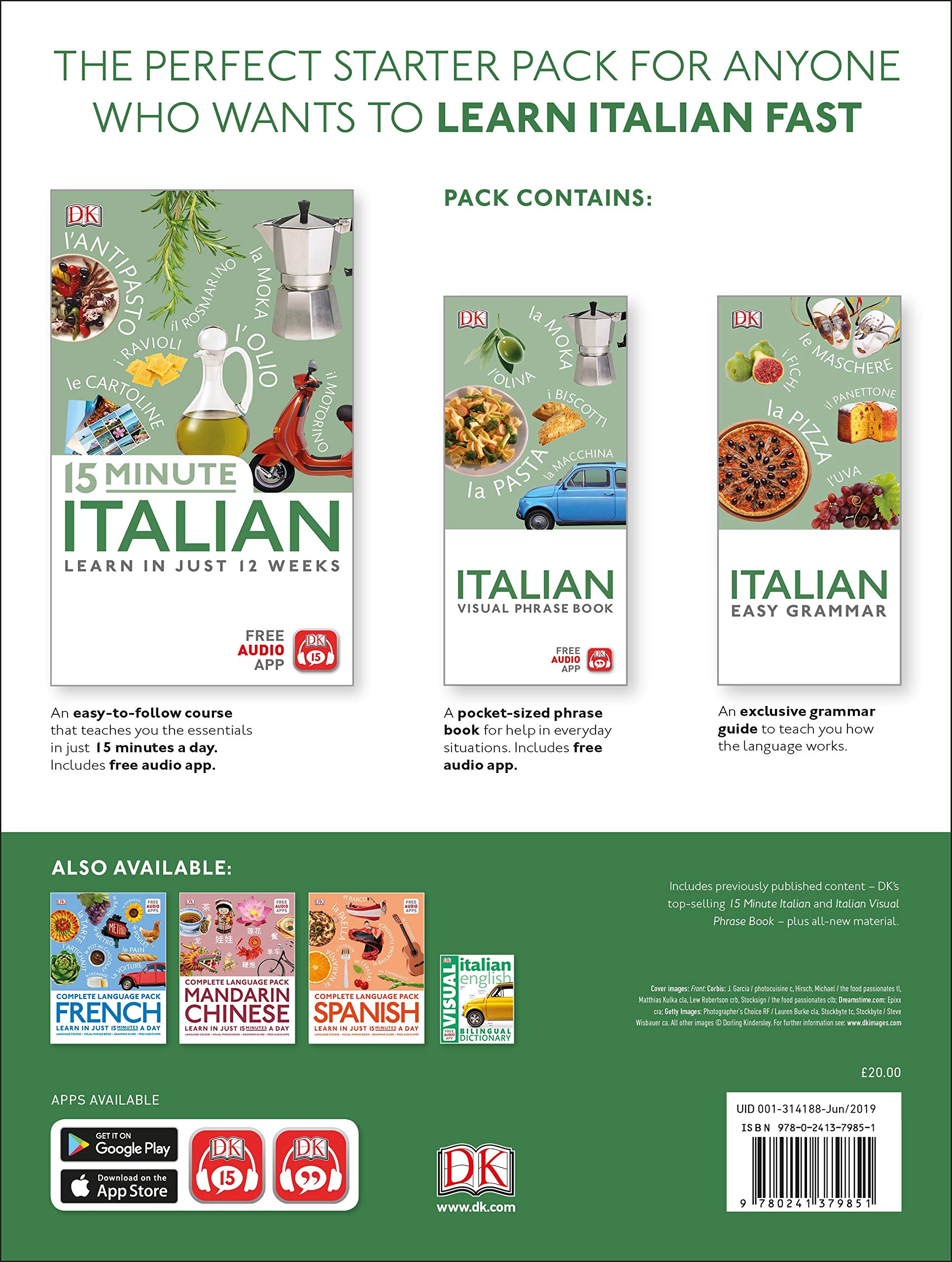 Complete Language Pack Italian: Learn in just 15 minutes a day (Complete Language Packs)