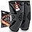 Knee Brace for Pain Relief - 2 Pack Knee Compression Sleeves for Men and Women - Support for Weightlifting, Gym, Workout, Volleyball - Meniscus Tear, ACL, Arthritis (Arrowhead, Gray/Black, Large)