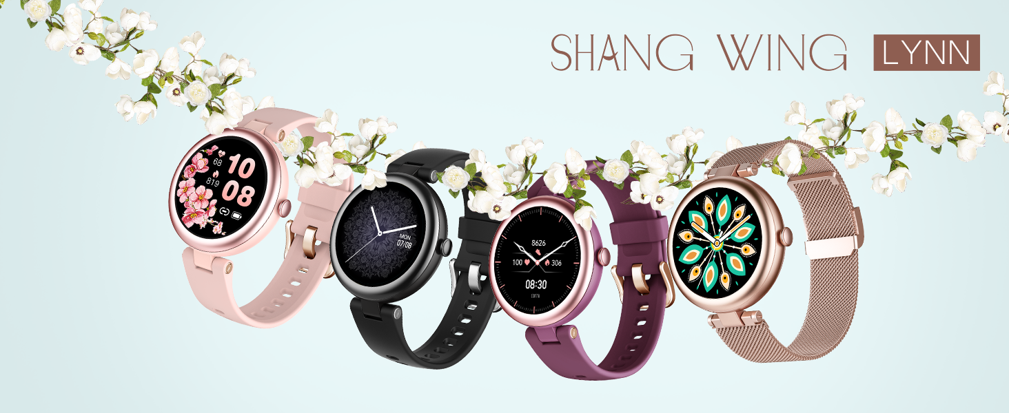 Amazon | SHANG WING スマートウォッチ Lynn レディース 小さめ 腕時計 