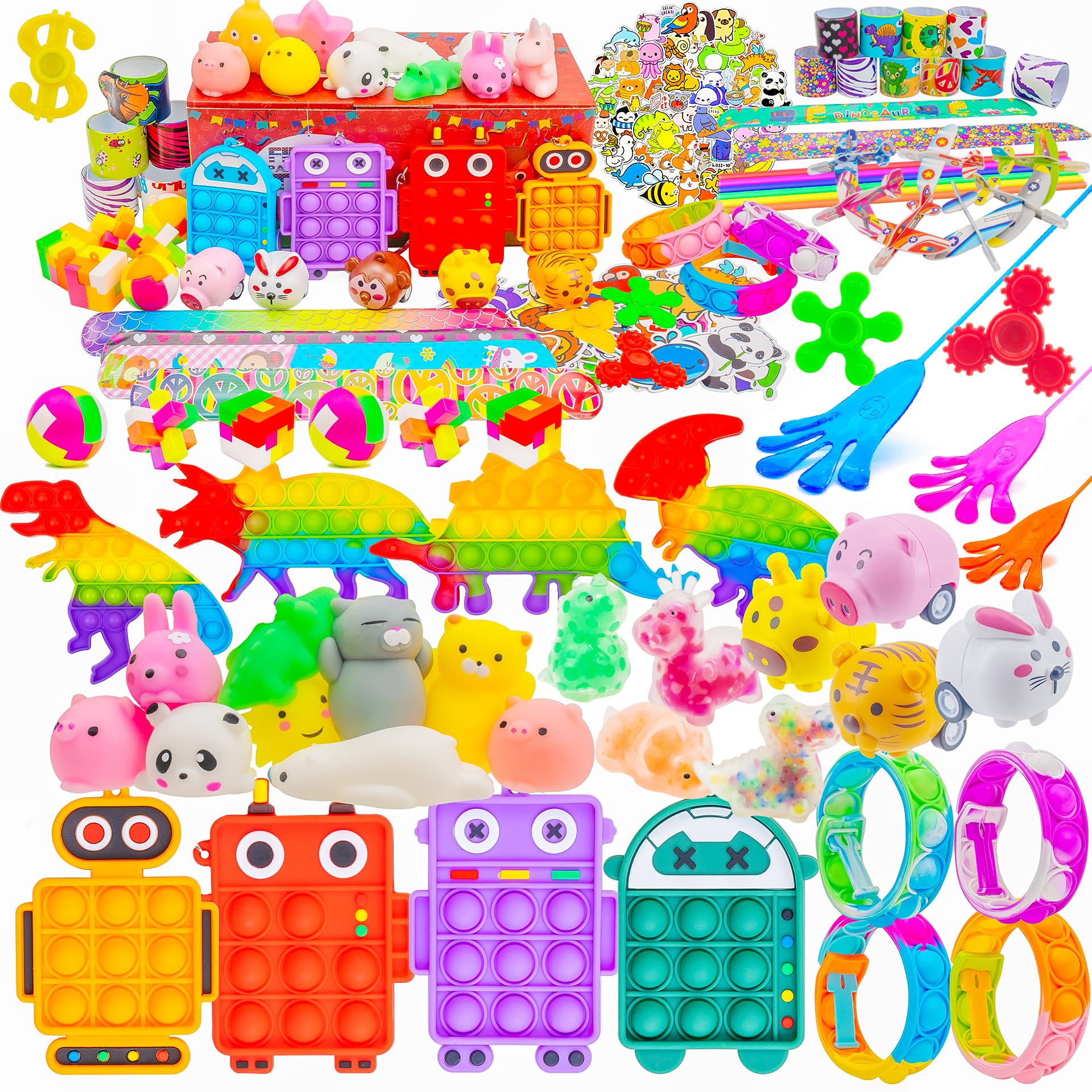 H-Partner 115 PCS Premium Party Favors Toy for Kids 4-8-12, Treasure Box Toys, Goodie Bags Stuffer, Prize Box Toys, Birthday Gifts, School Classroom Rewards, Treasure Chest, Carnival Prizes