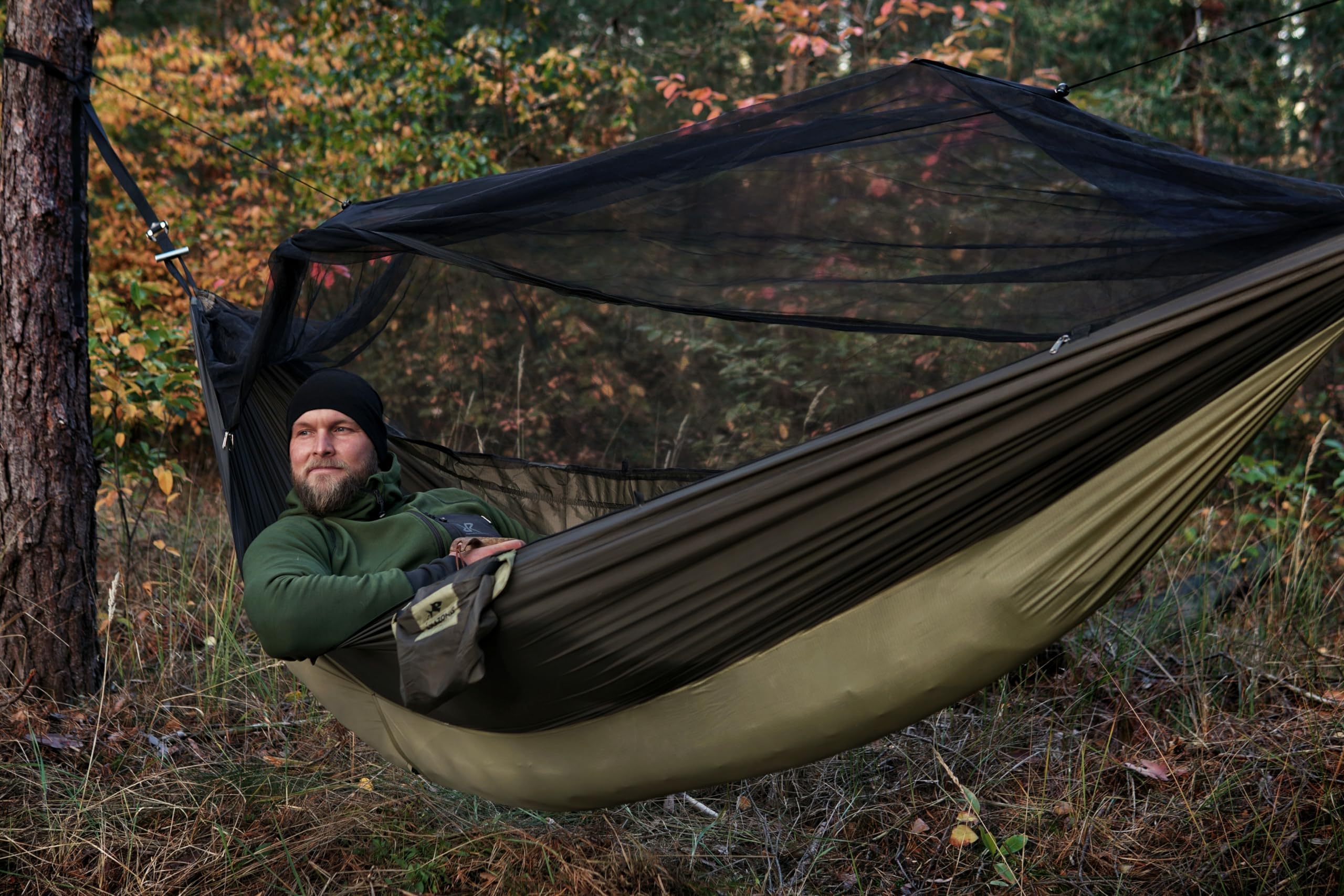AMAZONAS Ultralight - Set di amache per esterni, set composto da zanzara Traveller Thermo, Traveller Tarp, T-Strap & Underquilt, fino a 200 kg, ideale per Trekker Bushcrafter Adventurer Camping