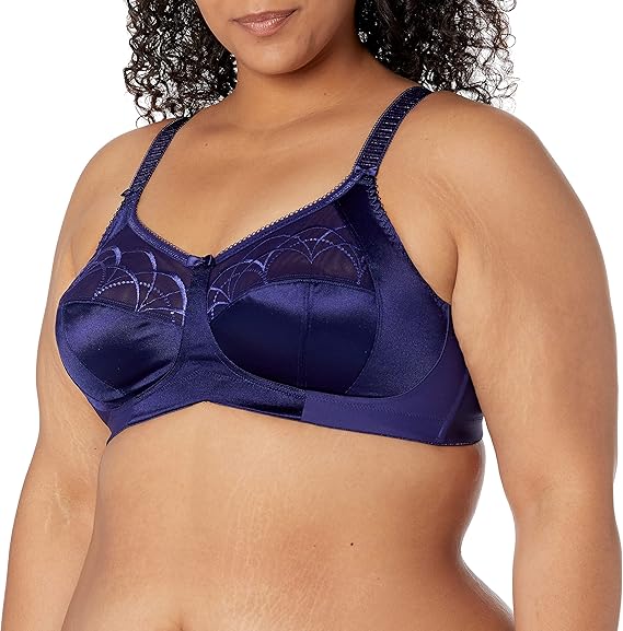 Elomi Women's Plus Size Cate Soft Cup Wireless Bra, Ink, 48DD Amazon