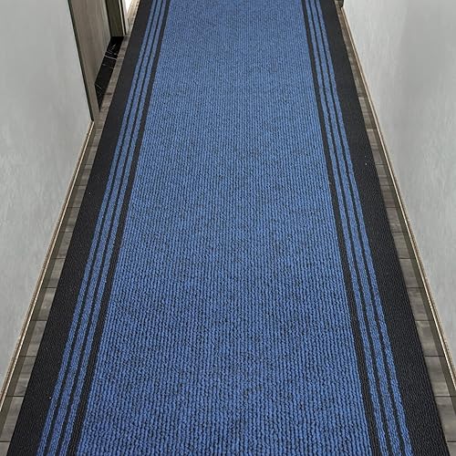 Alfombra de pasillo de tamaño personalizado borde sólido estilo bereber para interiores y exteriores respaldo de goma antideslizante de 26 31 o 36