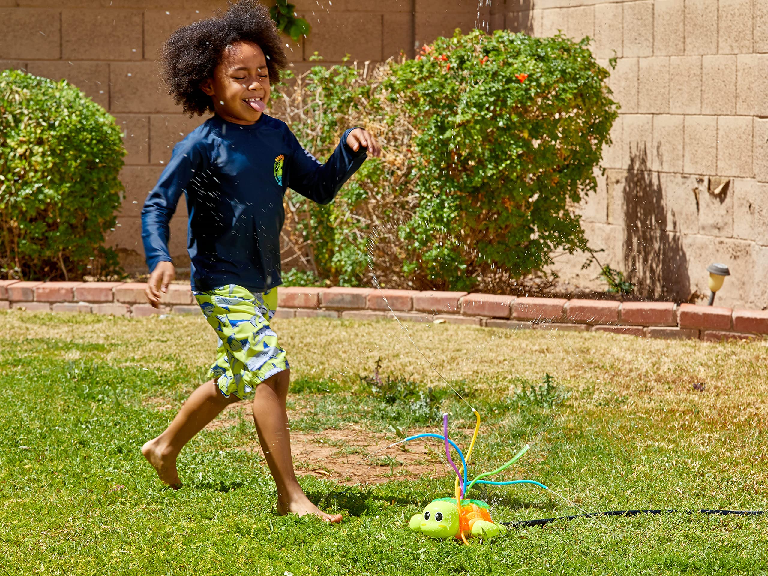 Aspersor De Agua Infantil Con Chorros Giratorios 360° Para Jardín Y Piscina, Juguete De Exterior Para Niños, Fácil De Conectar A Manguera, Material ABS Seguro Y Duradero