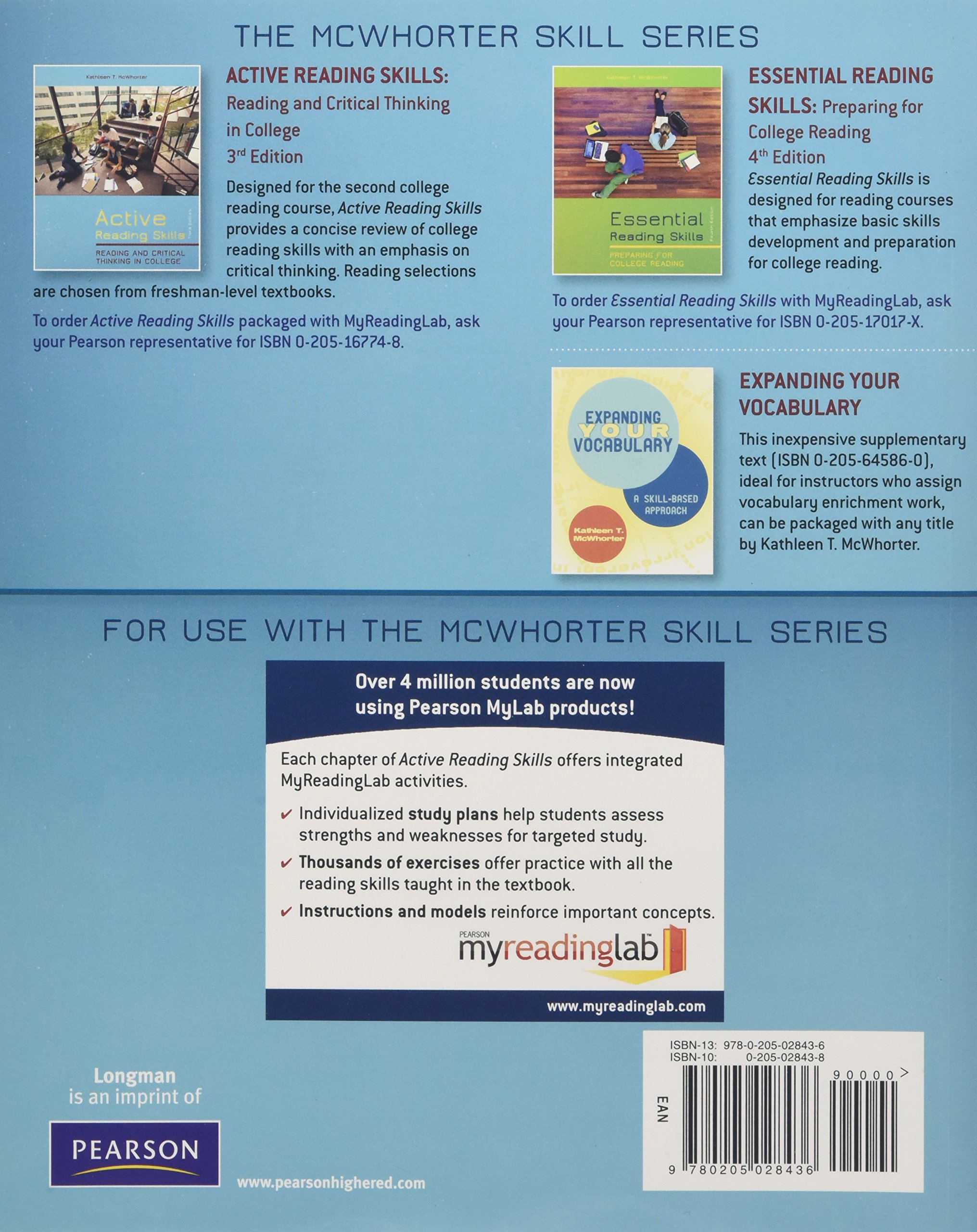 Active Reading Skills + Myreadinglab includes Pearson eText: Reading and Critical Thinking in College: Reading and Critical Thinking in CollegePlus NEW MyReadingLab with eText -- Access Card Package