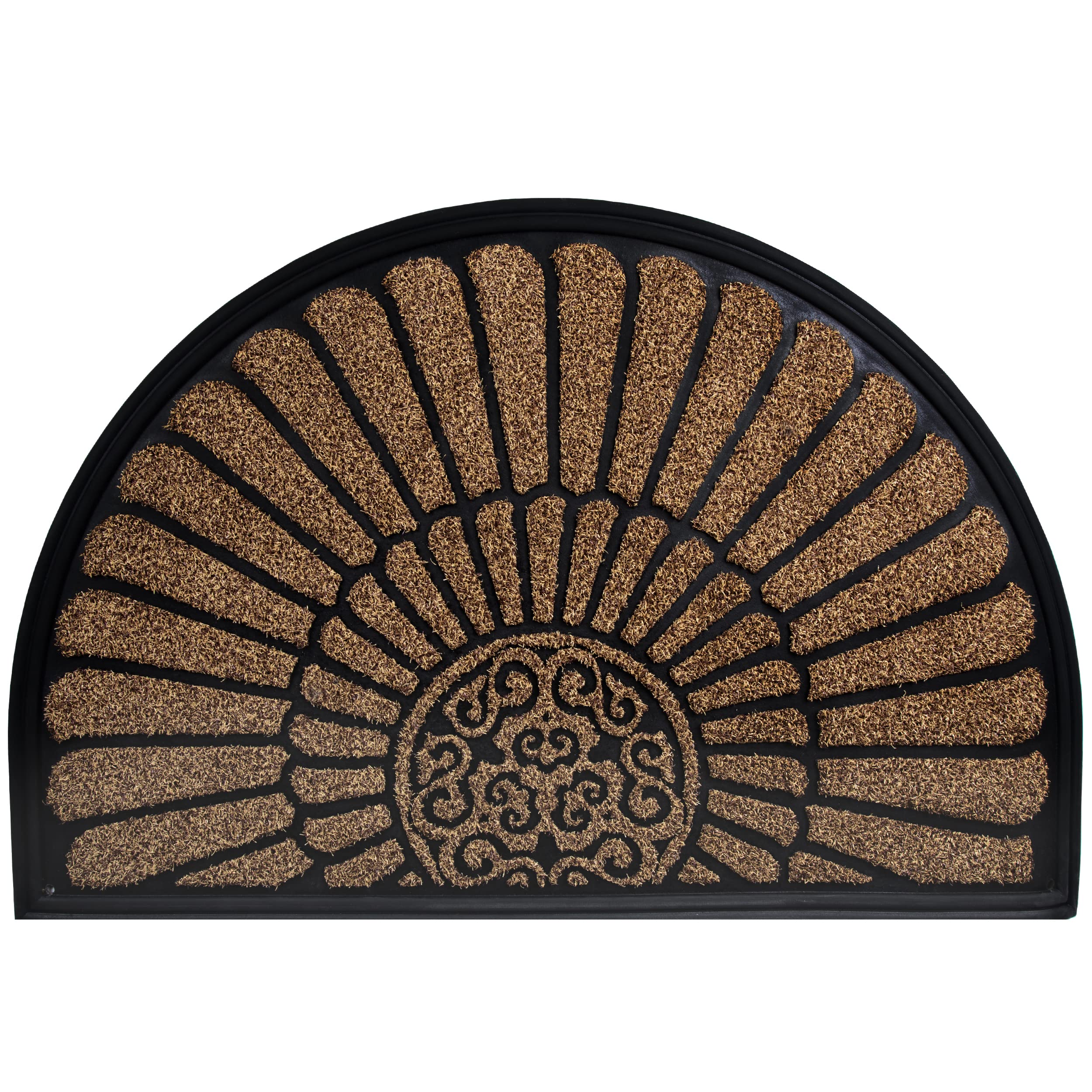 Simple Homestyle Half Round Door Mat NonSlip Half Circle Rug with
