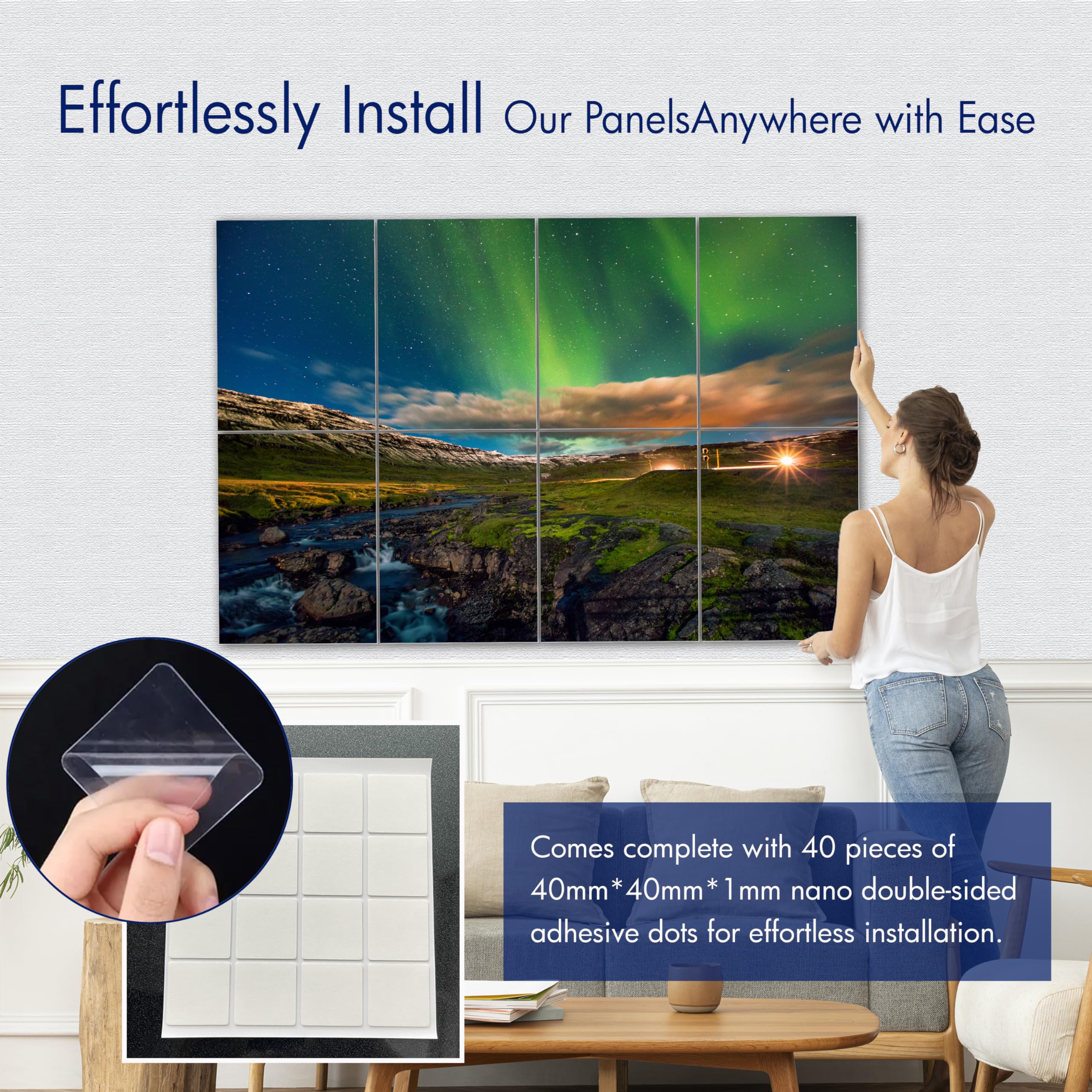 PINWELIFE® Wall Art Acoustic Panels, Sound Proof Absorbing Panels for Home/Office, Decorative Absorbing Dampening - Image 3