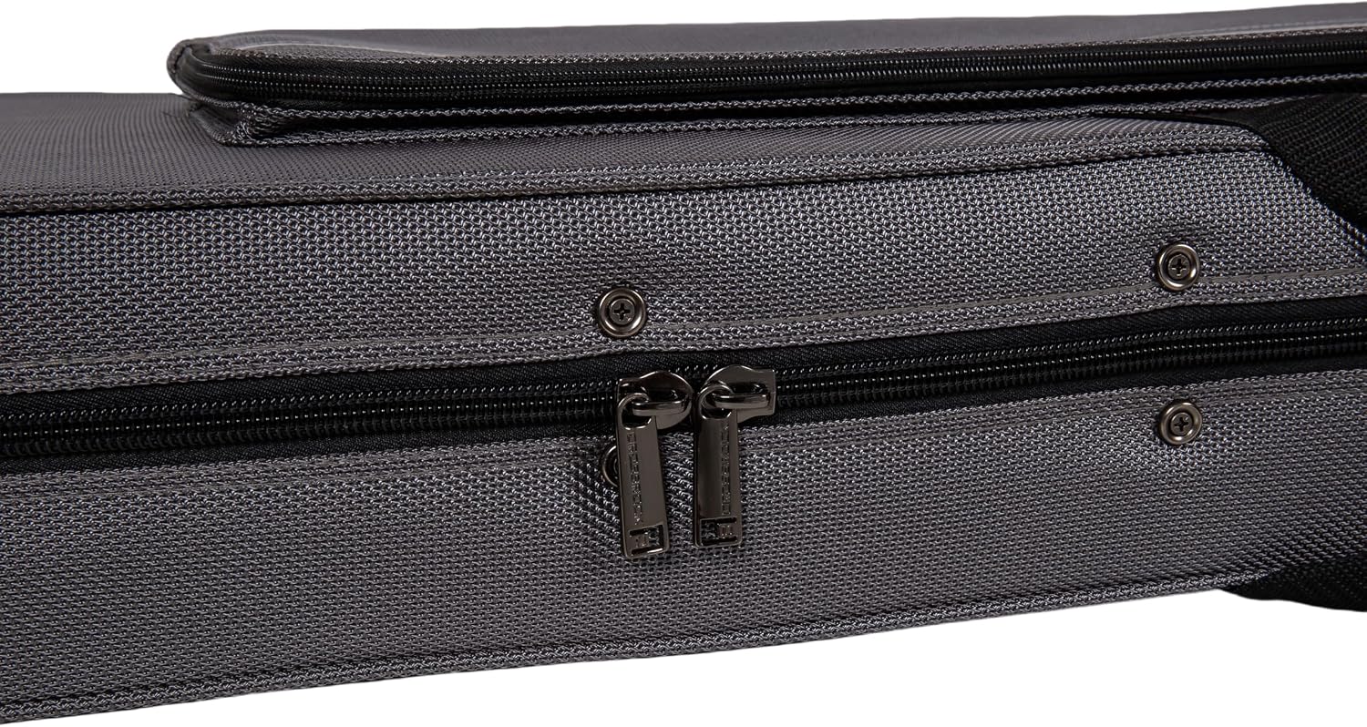 Crossrock Electric Guitar Foam Case for Strat & Tele | Lightweight Gray Gig Bag with Adjustable Fit, Plush Interior & Storage (CRP300EDG)