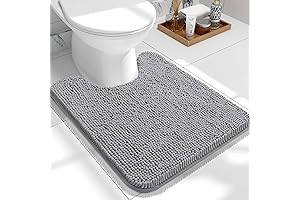 OLANLY Toilet Rugs U-Shaped Bath Mat - The Soft and Absorbent Choice for Your Bathroom