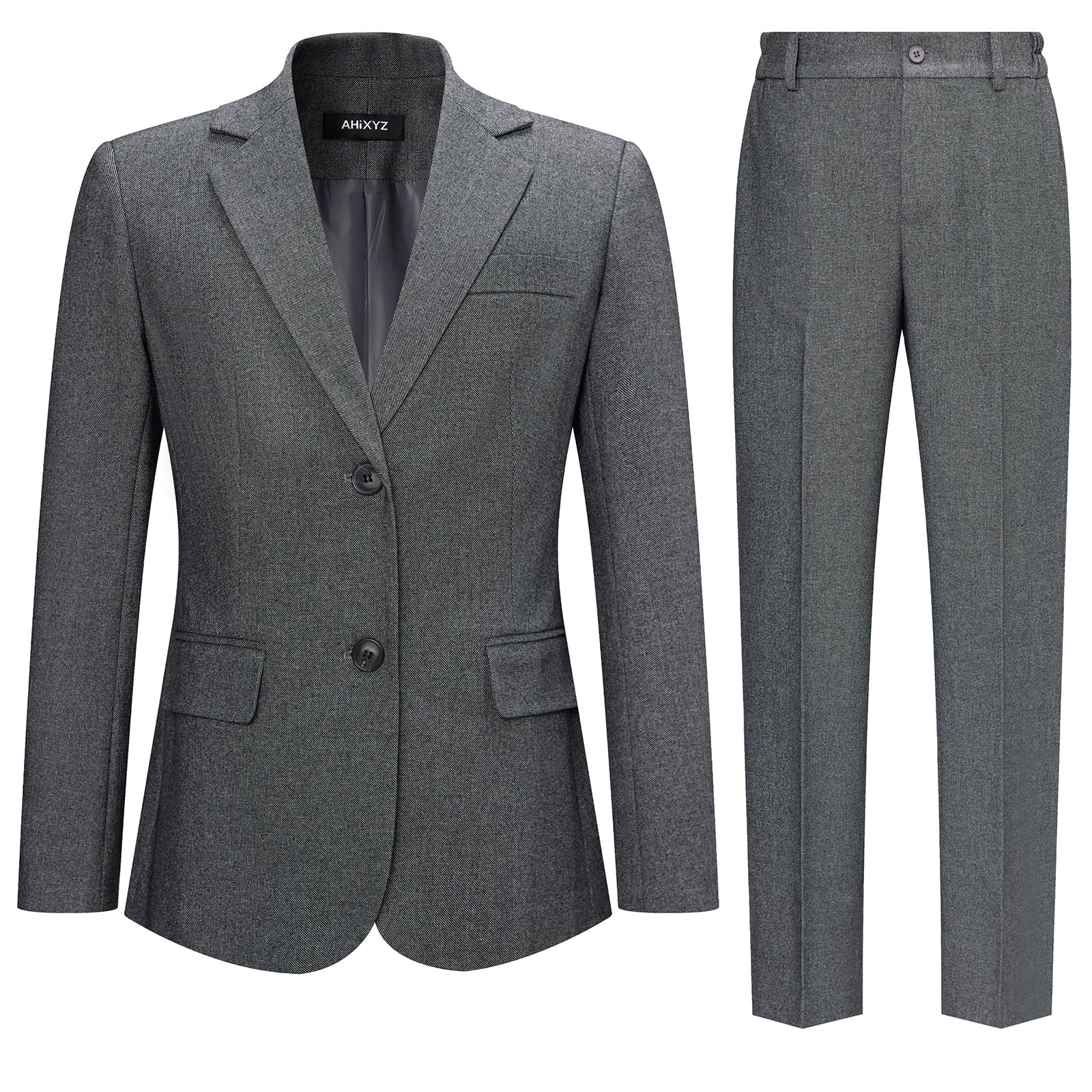 Women's 2 Piece Pants Suits Slim Fit Two Button Business Work Casual Outfit