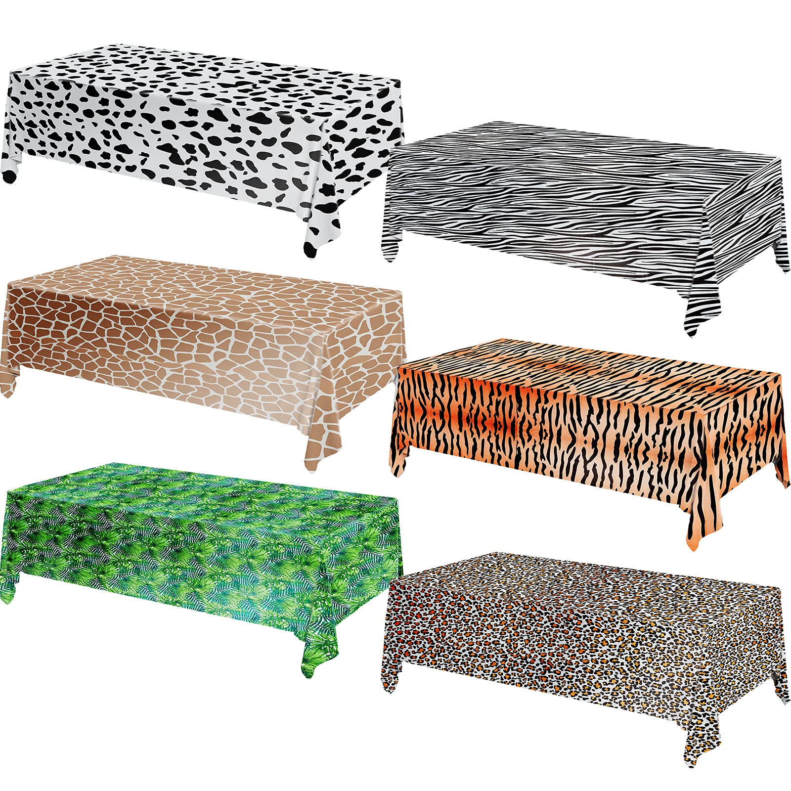 Buy 6 Pieces Animal Safari Theme Zoo Print Table Cover Animal Theme