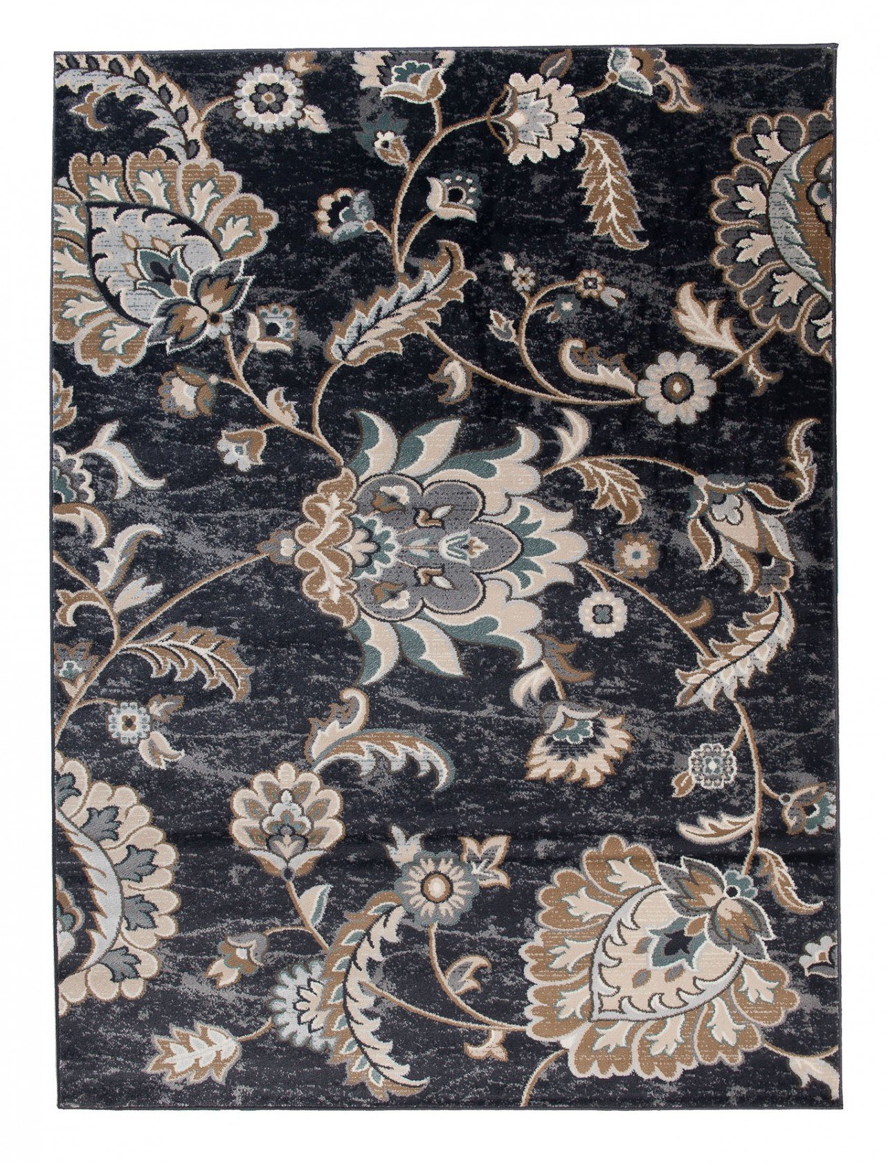 Carpeto Tapis Salon 120x170cm Noir Oriental Floral/Emirat Collection