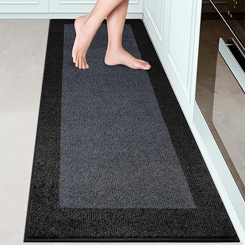 Miniatura 35 de Alfombra de cocina lavable a máquina de 24 x 36 pulgadas, tapete de cocina antideslizante para piso, alfombra de entrada absorbente para dormitorio