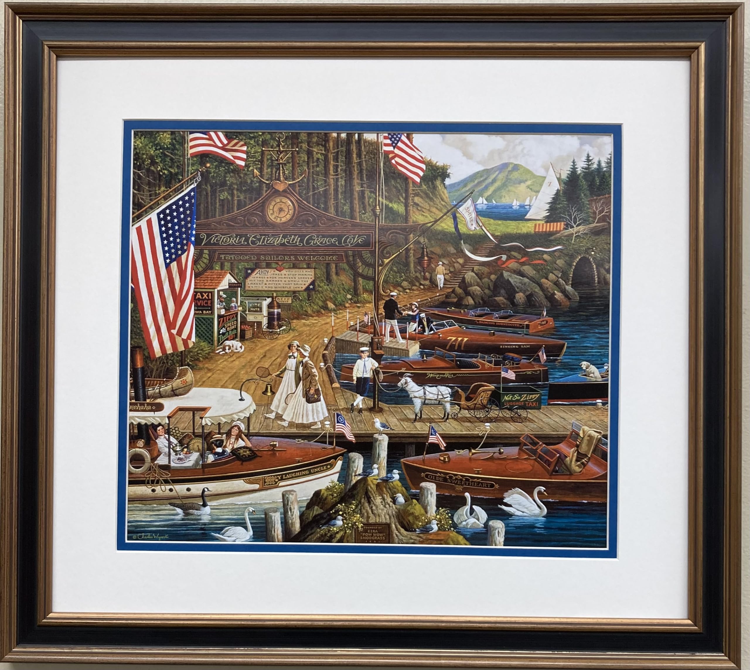 Amazon.com: Charles Wysocki Lost in the Woodies Newly FRAMED Art
