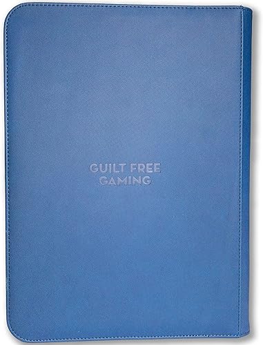 Miniatura 7 de Guilt Free Gaming - Carpeta prémium con cremallera para tarjetas, 3 tamaños y 5 colores, bolsillos laterales seguros, exterior de armadura Komodo,