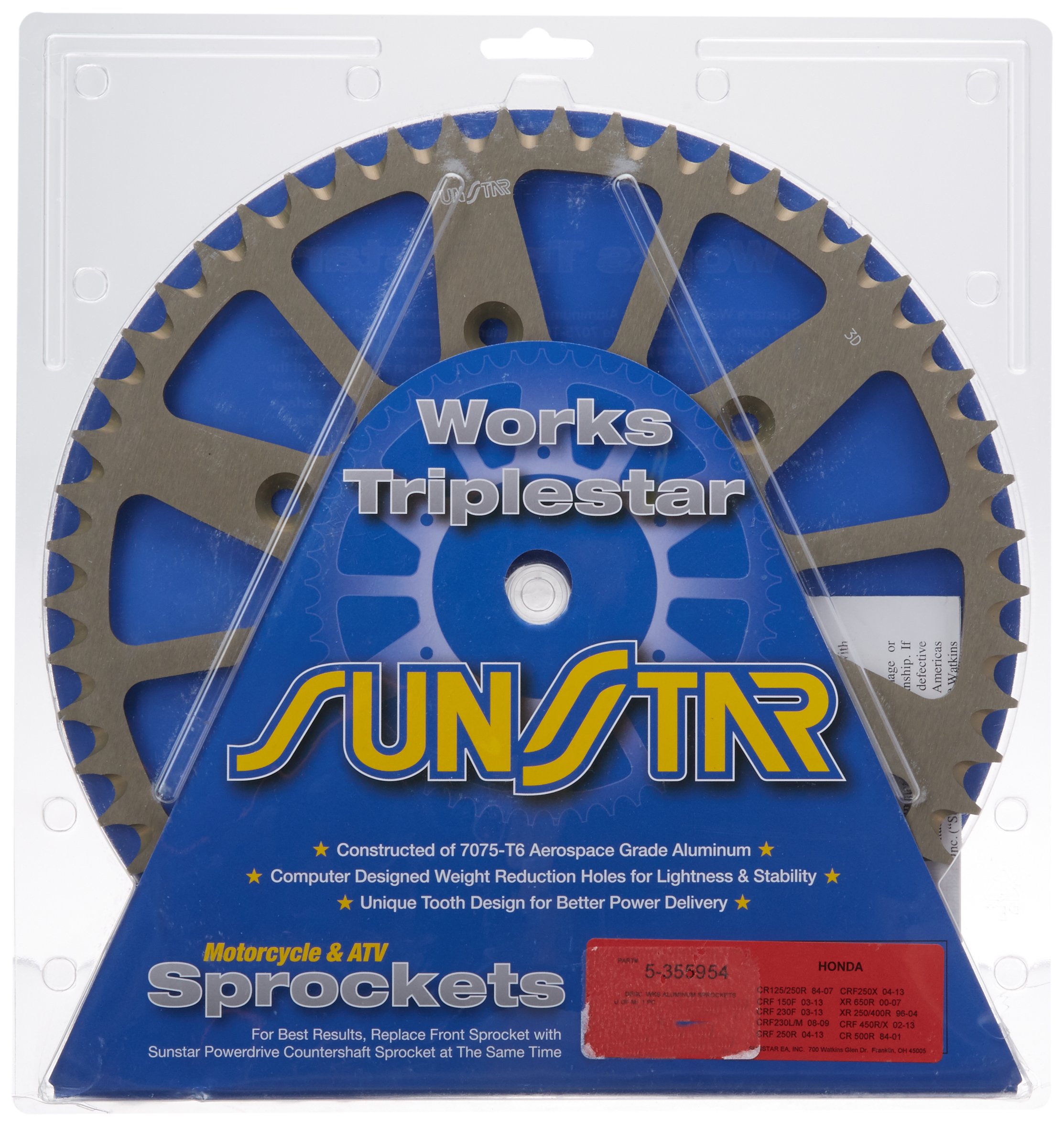 Amazon.com: Sunstar 5-355954 Works Triplestar 54-Teeth 520 Chain