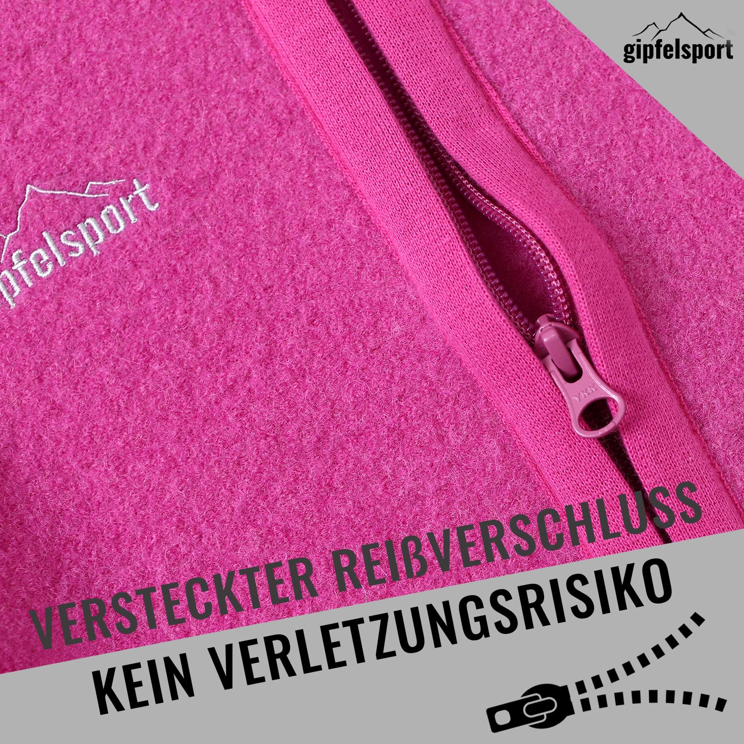 gipfelsport Wollwalk Overall Baby - Walkoverall mit Reißverschluss aus Natur Merino Wollfleece I Wollanzug, Wallwalkoverall aus Schurwolle für Kleinkinder, Babys