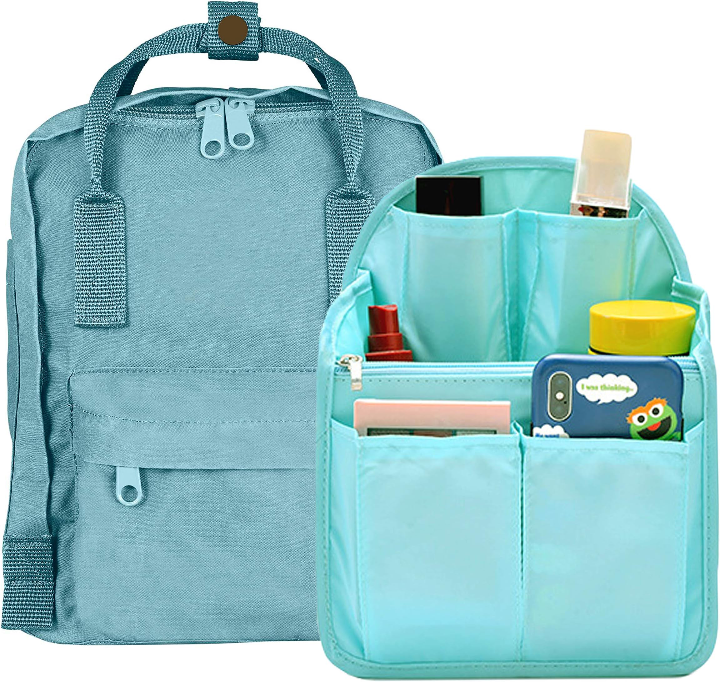 Backpack Insert Organizer Small, Pulama Cute Girl Bag In Bag Fit For Kanken Mini,Sky blue