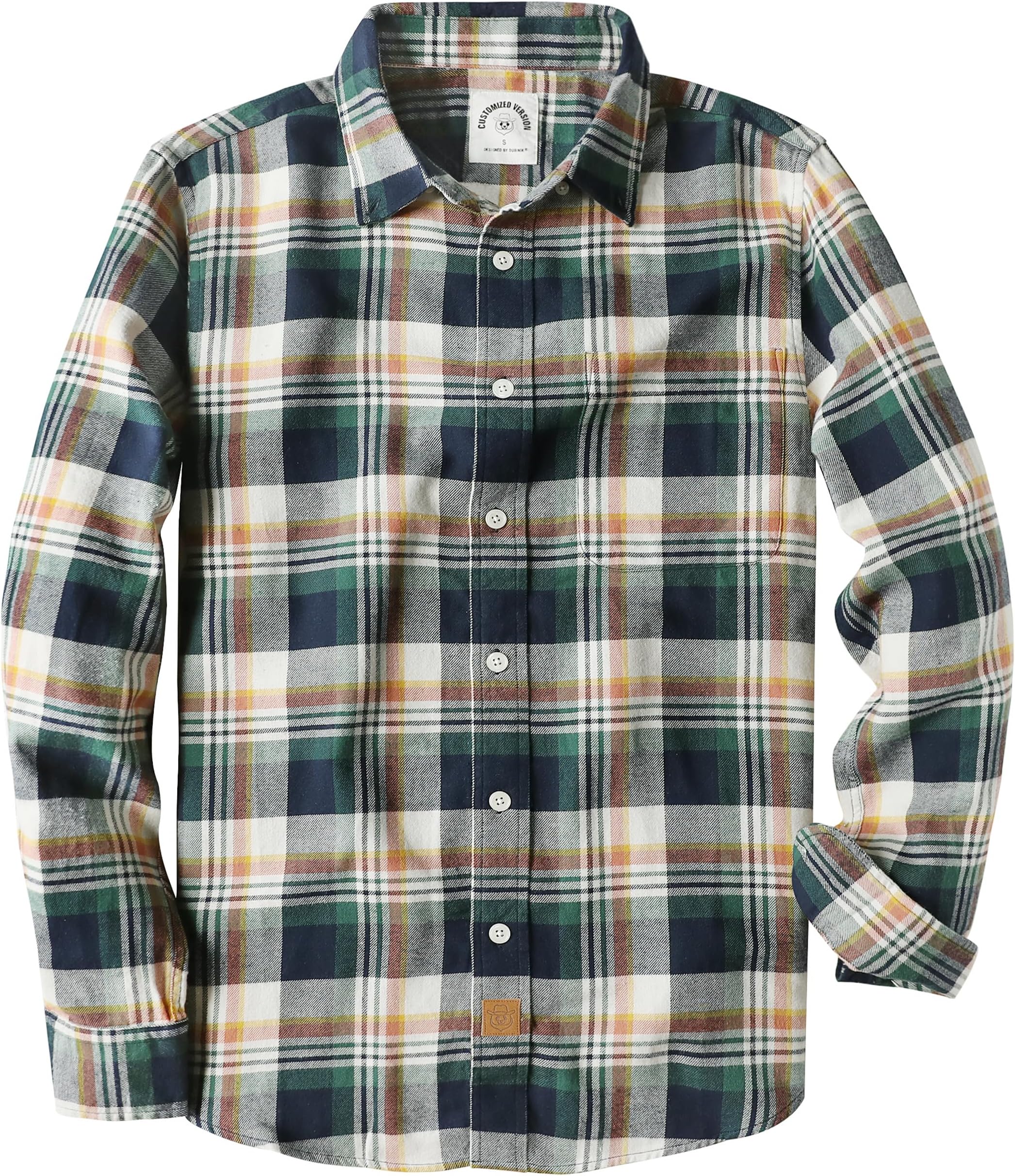 Dubinik® Men's Flannel Shirt Men's Checked Western Cowboy Vintage Long Sleeve Poppers Cotton Casual Shirts