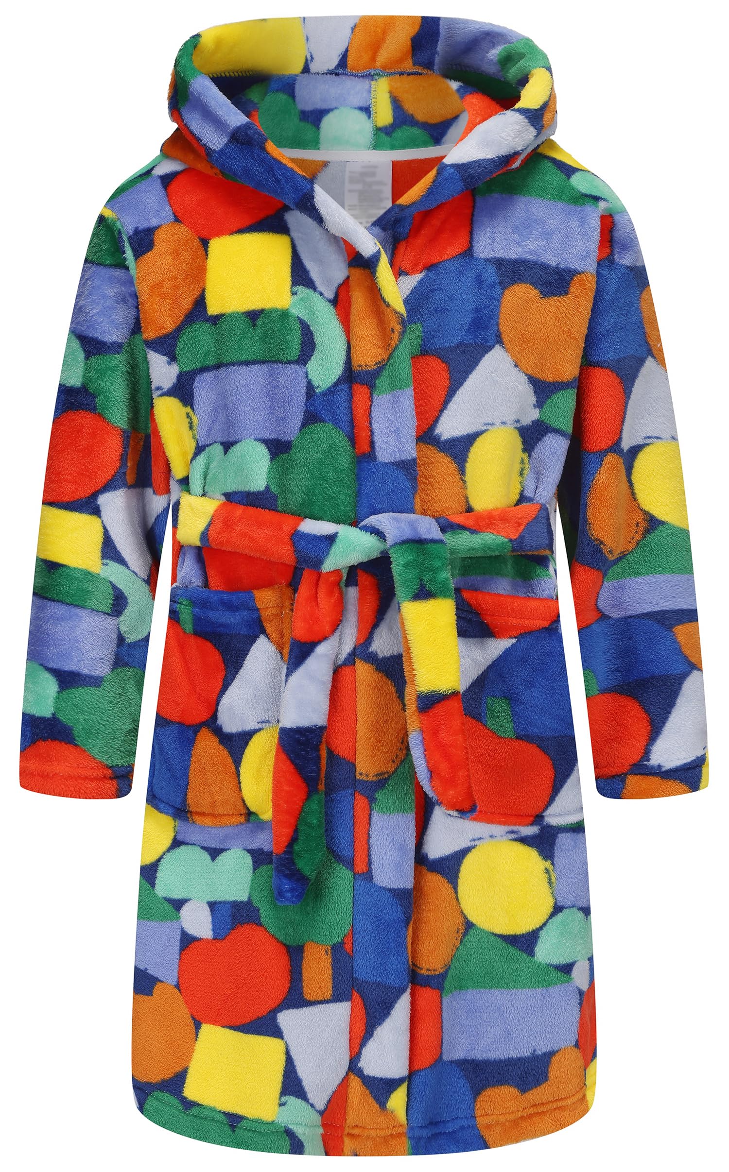 Kids Hooded Bathrobe Girls Soft Plush Hooded Flannel Pajamas Sleepwear Boys Spa Robe