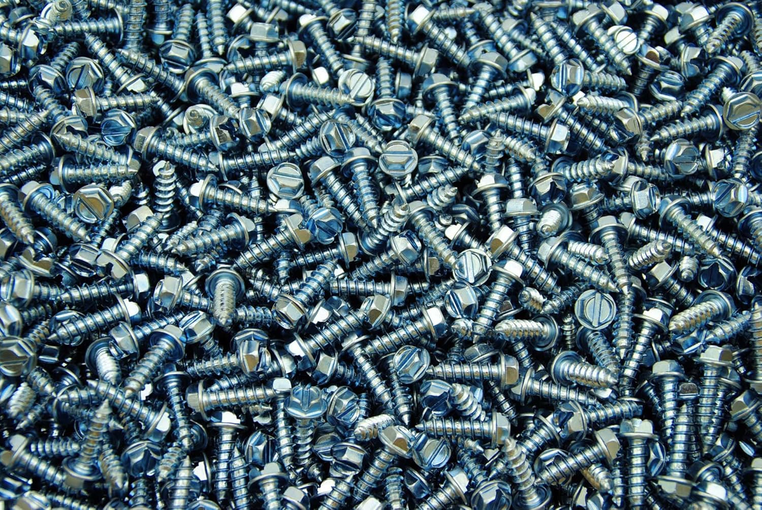 (800) Slotted Hex Washer 12 x 3/4 Sheet Metal Screw Type A Zinc SMS