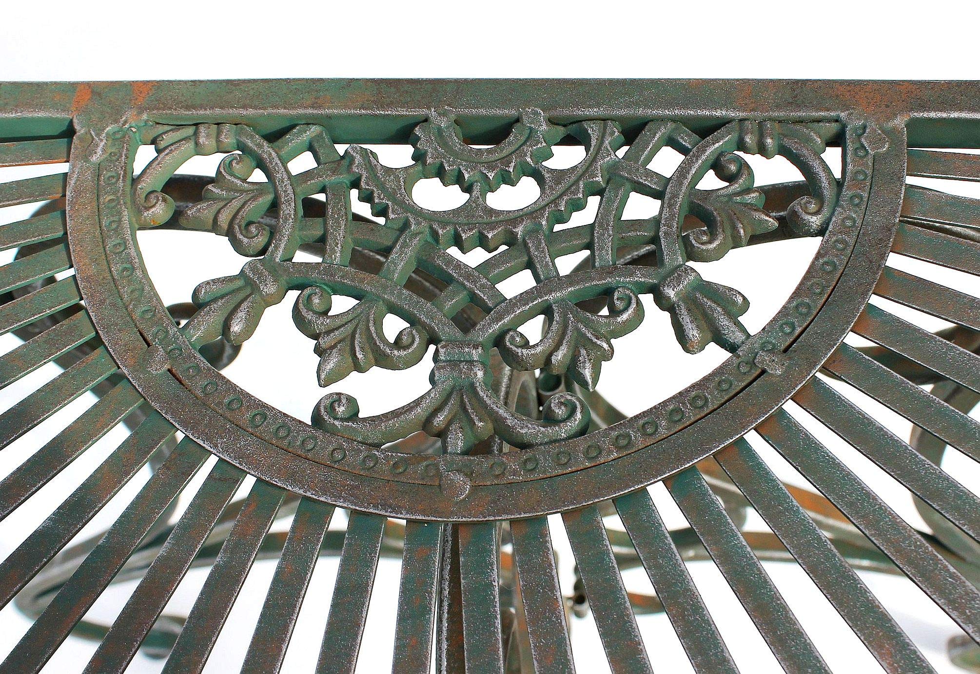 DanDiBo - Tavolino da parete semicircolare, in metallo, 90 cm, 130434