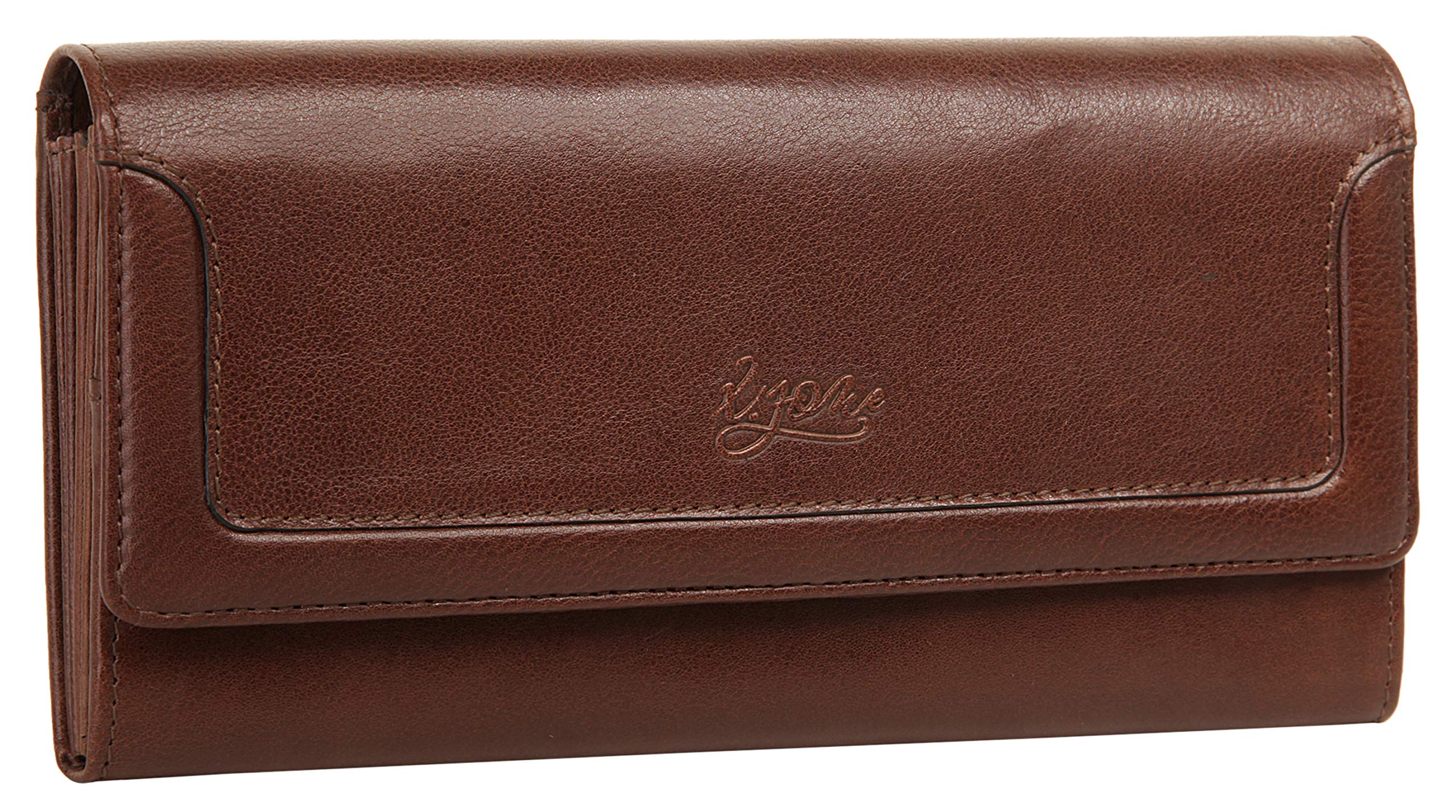 X-ZONE Tickettasche Echt Leder Herren, Damen | Travel Organizer mit Reisepassfach | Dokumententasche für Reiseunterlagen | Boarding Pass Etui mit Kartenfächern cognac | 020075