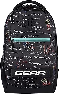 Gear Calculus 34L Large Water Resistant School Bag with Rain Cover - Kids/Casual 4 Compartment Backpack/Daypack/Travel 4 C...