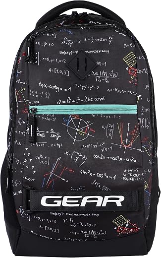 Gear Calculus 34L Large Water Resistant School Bag with Rain Cover - Kids/Casual 4 Compartment Backpack/Daypack/Travel 4 C...