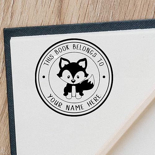 Miniatura 8 de Sello de nombre de libro de biblioteca personalizado, pertenece a un nombre personalizado para maestro de biblioteca o nombre personalizado de The