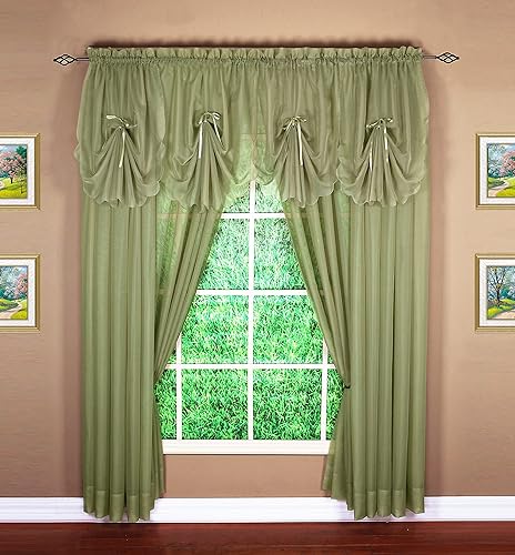 Vista 34 de Today's Curtain - Cortina Emelia de gasa original, panel de 84 pulgadas, negro, 60 pulgadas de ancho x 84 pulgadas de largo